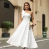 vestido midi branco para noiva